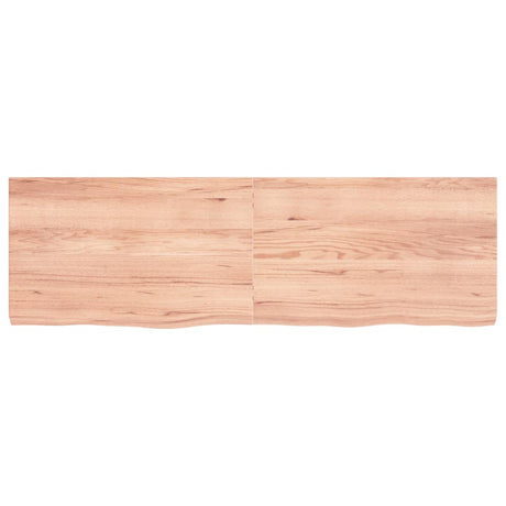 Vidaxx Waschtischplatte 160x50x (2-6) cm, behandeltes Massivholz hellbraun