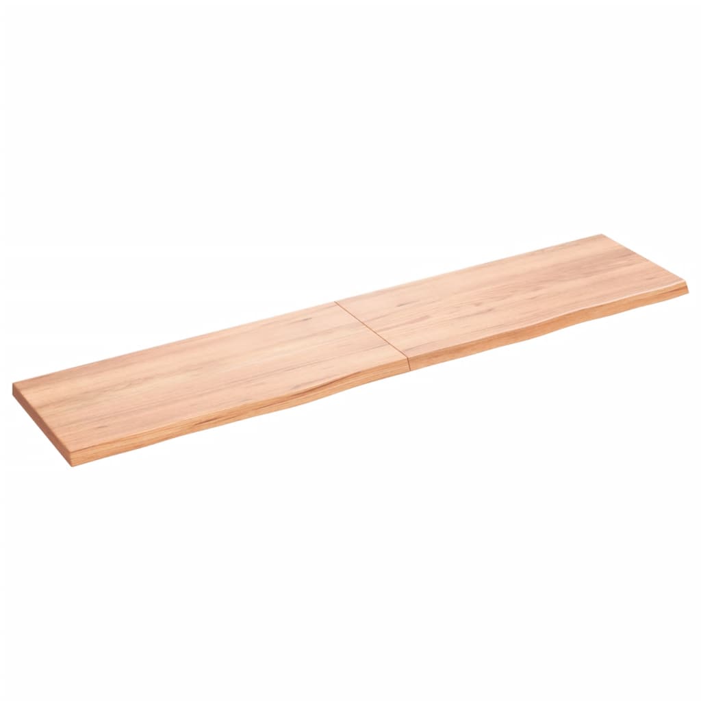 Vidaxx Waschtischplatte 180x40x (2-4) cm, behandeltes Massivholz hellbraun