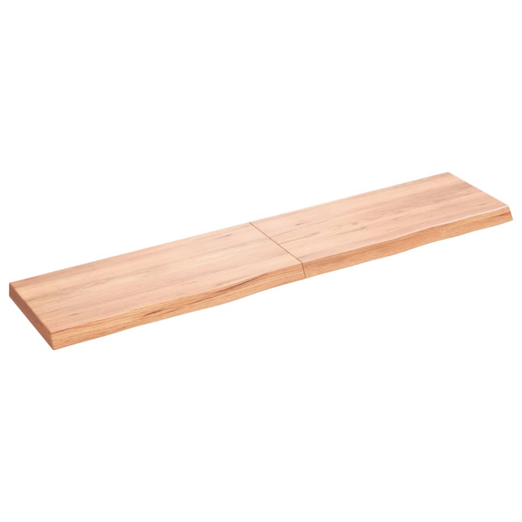 Vidaxx Waschtischplatte 180x40x (2-6) cm, behandeltes Massivholz hellbraun