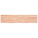 Vidaxx Waschtischplatte 180x40x (2-6) cm, behandeltes Massivholz hellbraun