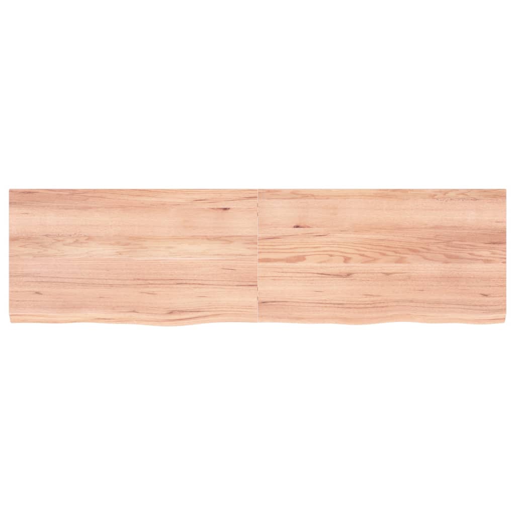 Vidaxl Washbasin Sheet 180x50x (2-4) CM Madera sólida tratada marrón claro