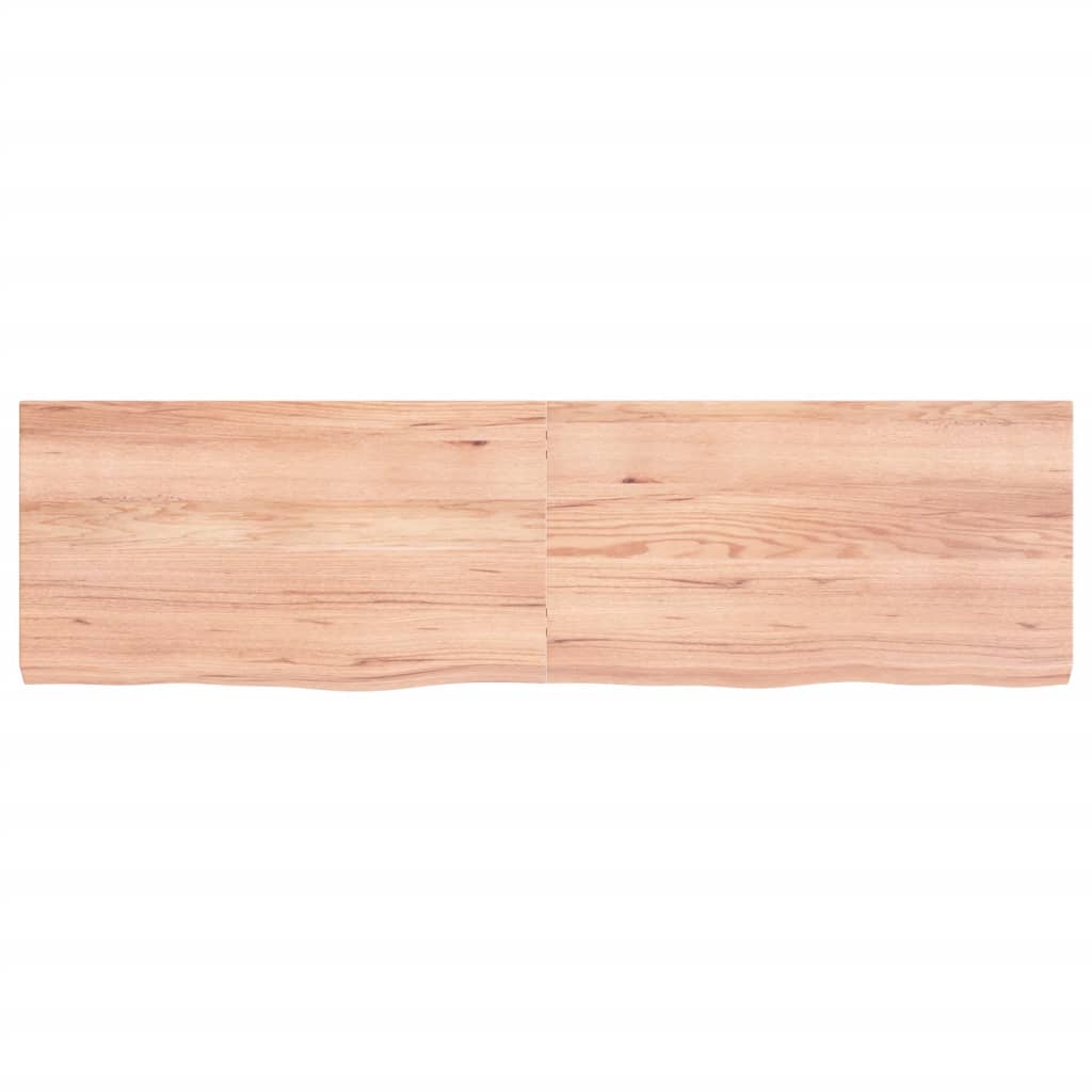 Vidaxx Waschtischplatte 180x50x (2-6) cm, behandeltes Massivholz hellbraun