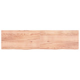 Vidaxx Waschtischplatte 200x50x (2-6) cm, behandeltes Massivholz hellbraun