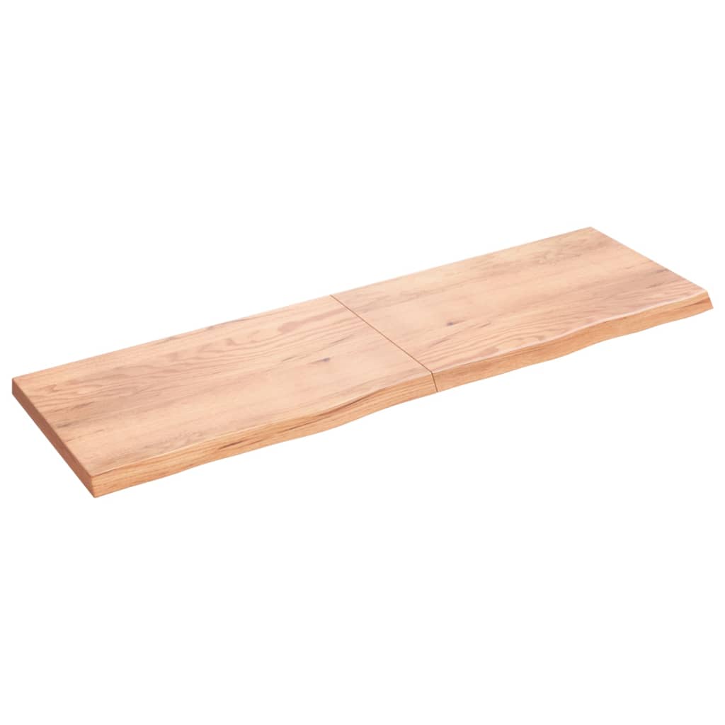 Vidaxx Waschtischplatte 200x60x (2-6) cm behandeltes Massivholz hellbraun