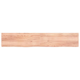 Vidaxl Washbasin Sheet 220x40x (2-6) CM Madera sólida tratada marrón claro