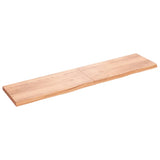 Vidaxx Waschtischplatte 220x50x (2-6) cm, behandeltes Massivholz hellbraun