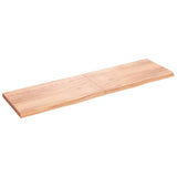Vidaxx Waschtischplatte 220x60x (2-6) cm, behandeltes Massivholz hellbraun