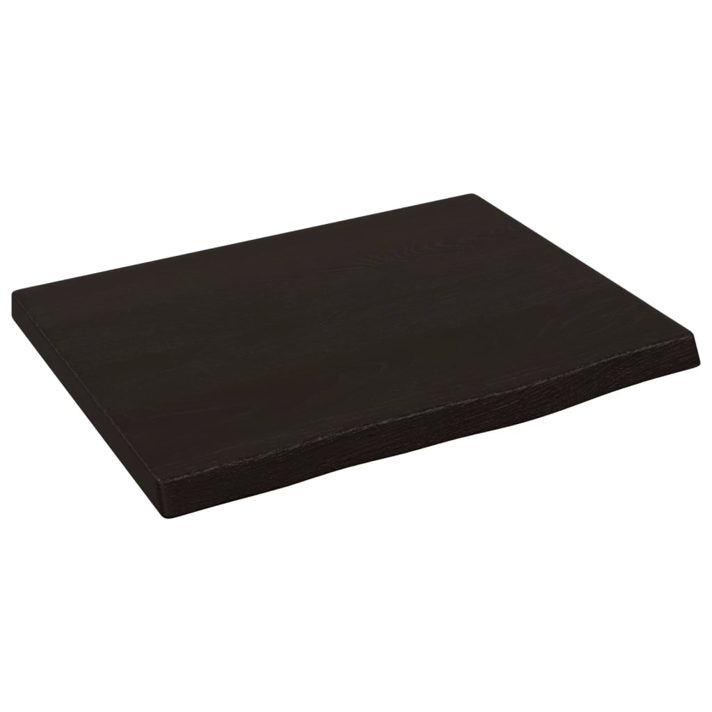 VidaXL Waschtischplatte 40x30x2 cm, behandeltes Massivholz dunkelbraun