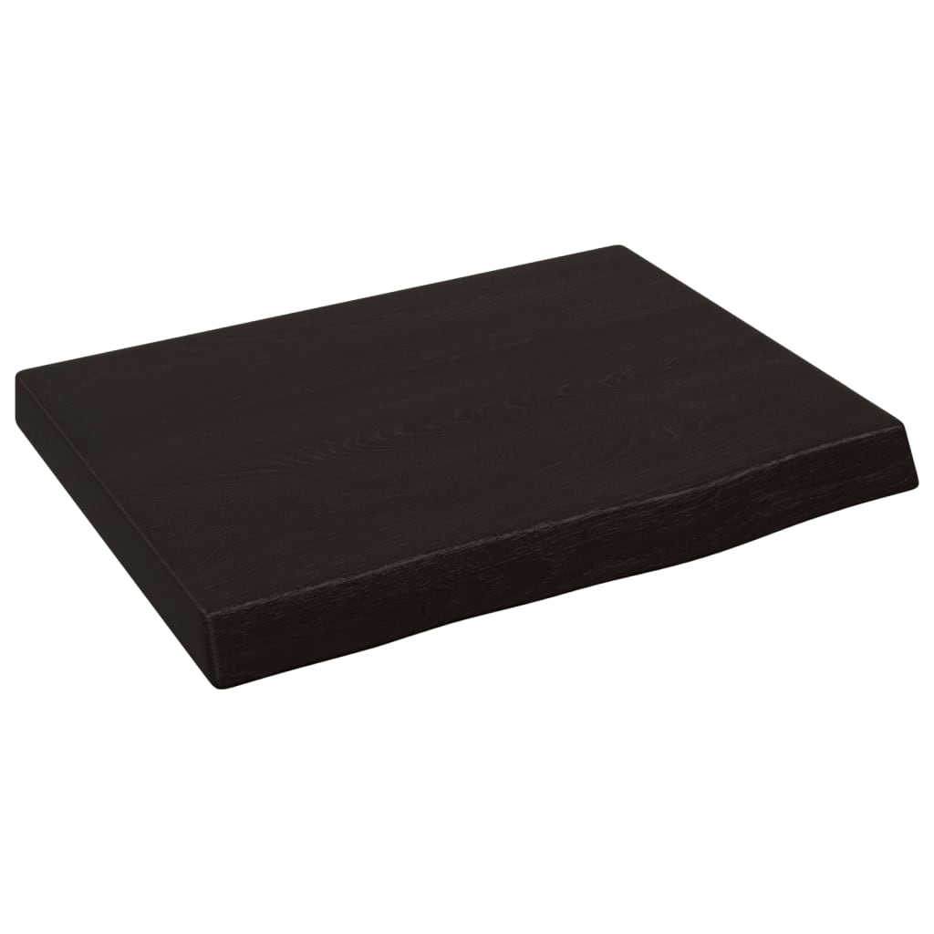 Vidaxx Waschtischplatte 40x30x (2-4) cm behandeltes Massivholz dunkelbraun