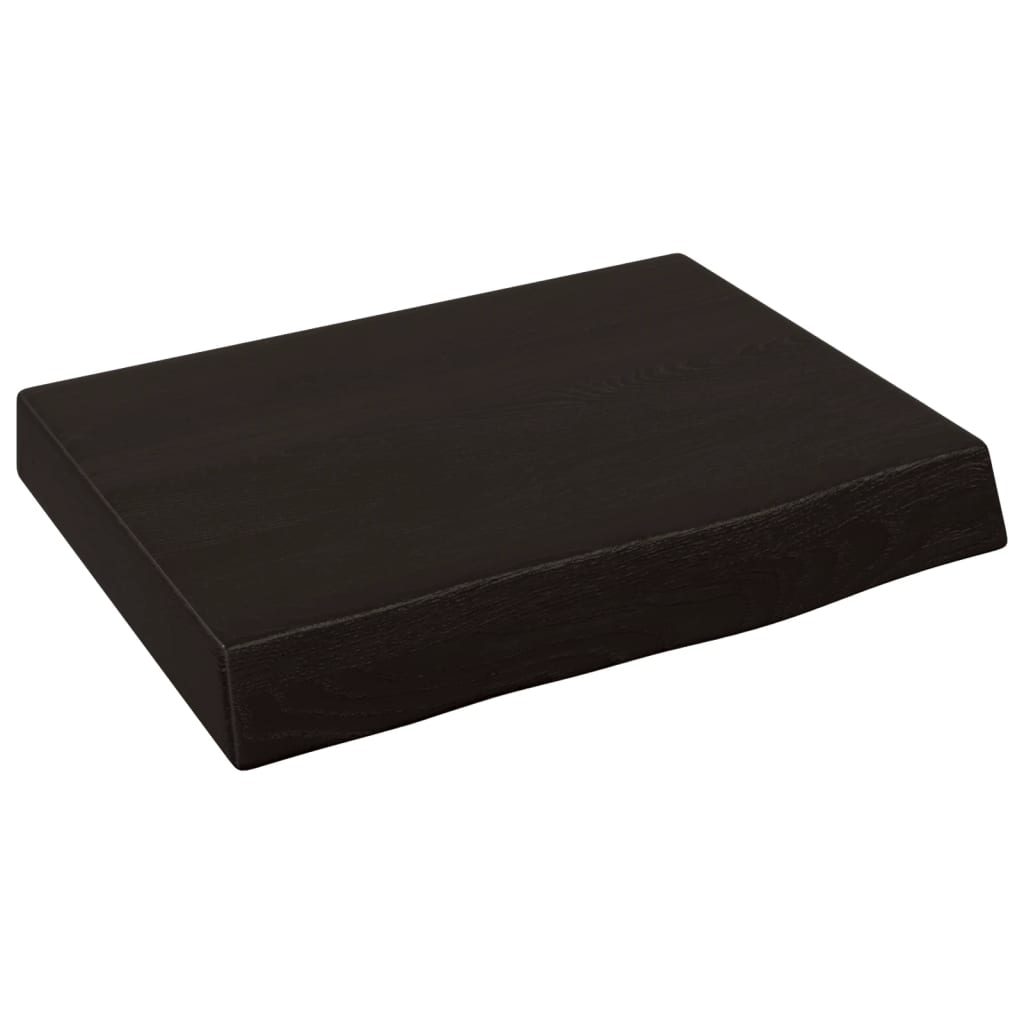 Vidaxx Waschtischplatte 40x30x (2-6) cm behandeltes Massivholz dunkelbraun