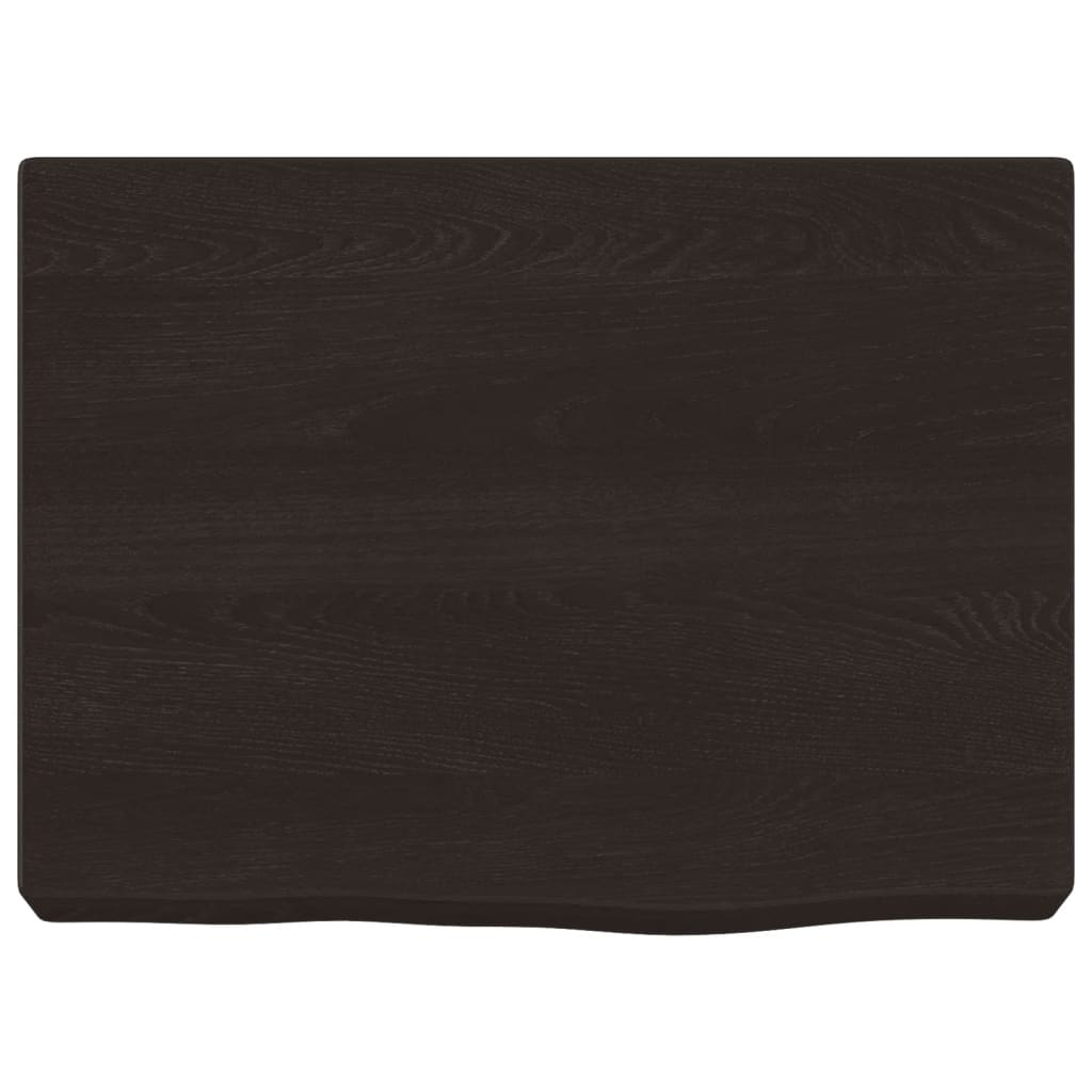 Vidaxx Waschtischplatte 40x30x (2-6) cm behandeltes Massivholz dunkelbraun