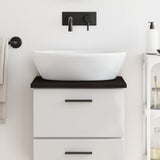 VidaXL Waschtischplatte 40x40x2 cm, behandeltes Massivholz dunkelbraun