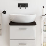 Vidaxx Waschtischplatte 40x40x (2-4) cm behandeltes Massivholz dunkelbraun