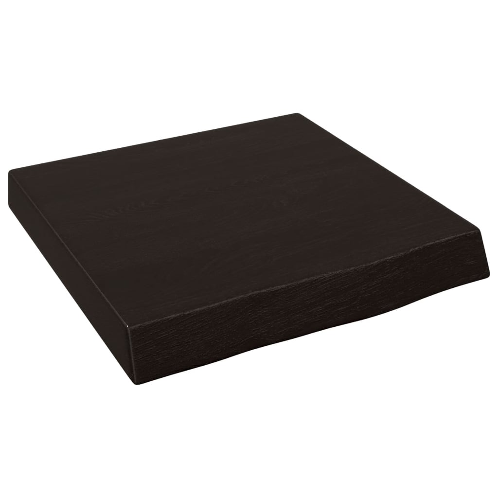 Vidaxx Waschtischplatte 40x40x (2-6) cm behandeltes Massivholz dunkelbraun