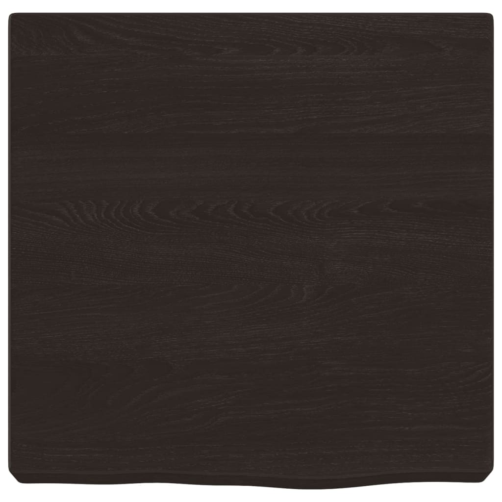 Vidaxx Waschtischplatte 40x40x (2-6) cm behandeltes Massivholz dunkelbraun