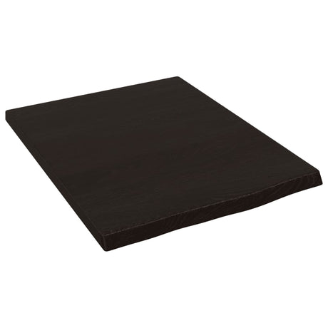 Vidaxx Waschtischplatte 40x50x2 cm, behandeltes Massivholz dunkelbraun