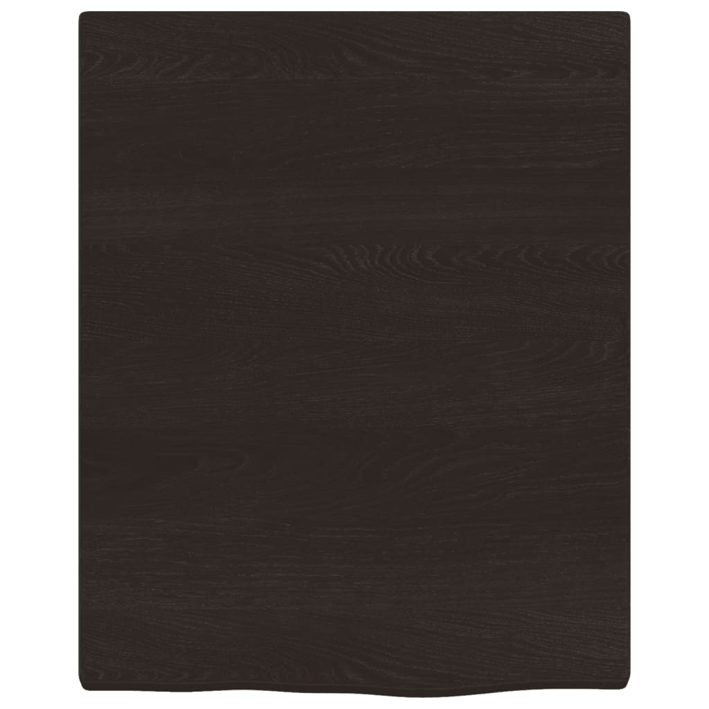 Vidaxx Waschtischplatte 40x50x2 cm, behandeltes Massivholz dunkelbraun
