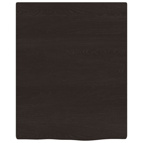 Vidaxx Waschtischplatte 40x50x2 cm, behandeltes Massivholz dunkelbraun