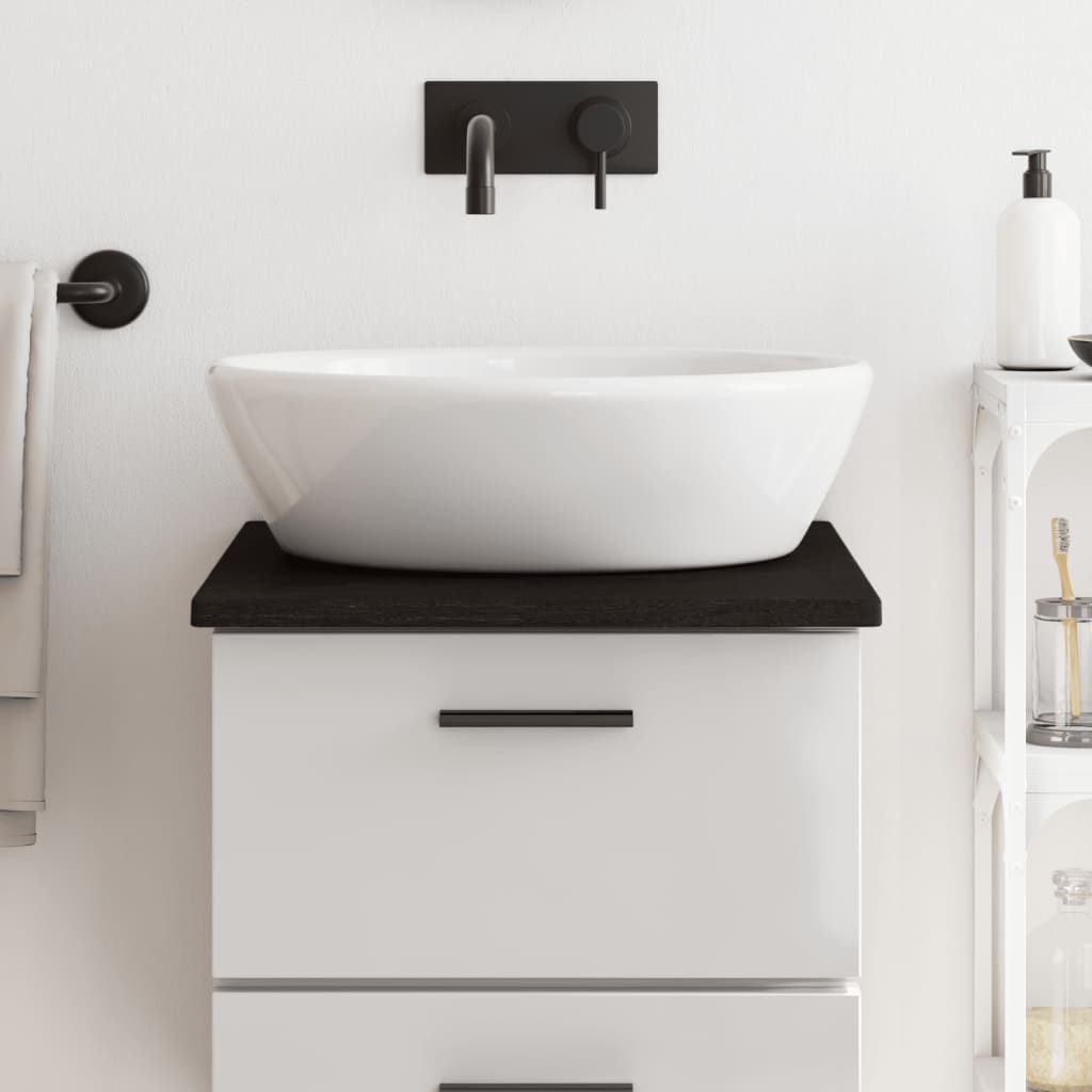 Vidaxl WashBasin Tabela 40x50x2 cm Trdna lesa obdelana temno rjava