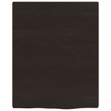 Vidaxx Waschtischplatte 40x50x (2-4) cm behandeltes Massivholz dunkelbraun