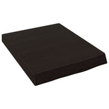 Vidaxx Waschtischplatte 40x50x (2-6) cm behandeltes Massivholz dunkelbraun