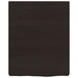 Vidaxx Waschtischplatte 40x50x (2-6) cm behandeltes Massivholz dunkelbraun