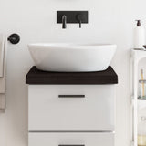 Vidaxx Waschtischplatte 40x50x (2-6) cm behandeltes Massivholz dunkelbraun