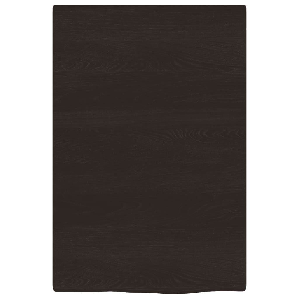 Vidaxx Waschtischplatte 40x60x2 cm, behandeltes Massivholz dunkelbraun