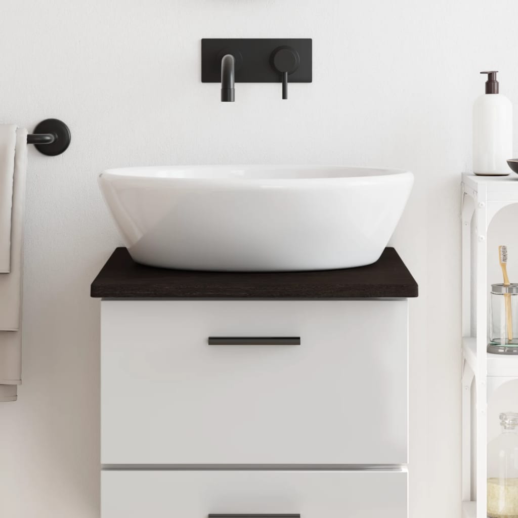 Vidaxl Washbasin Tabela 40x60x2 cm traktowane lite drewno ciemnobrązowe