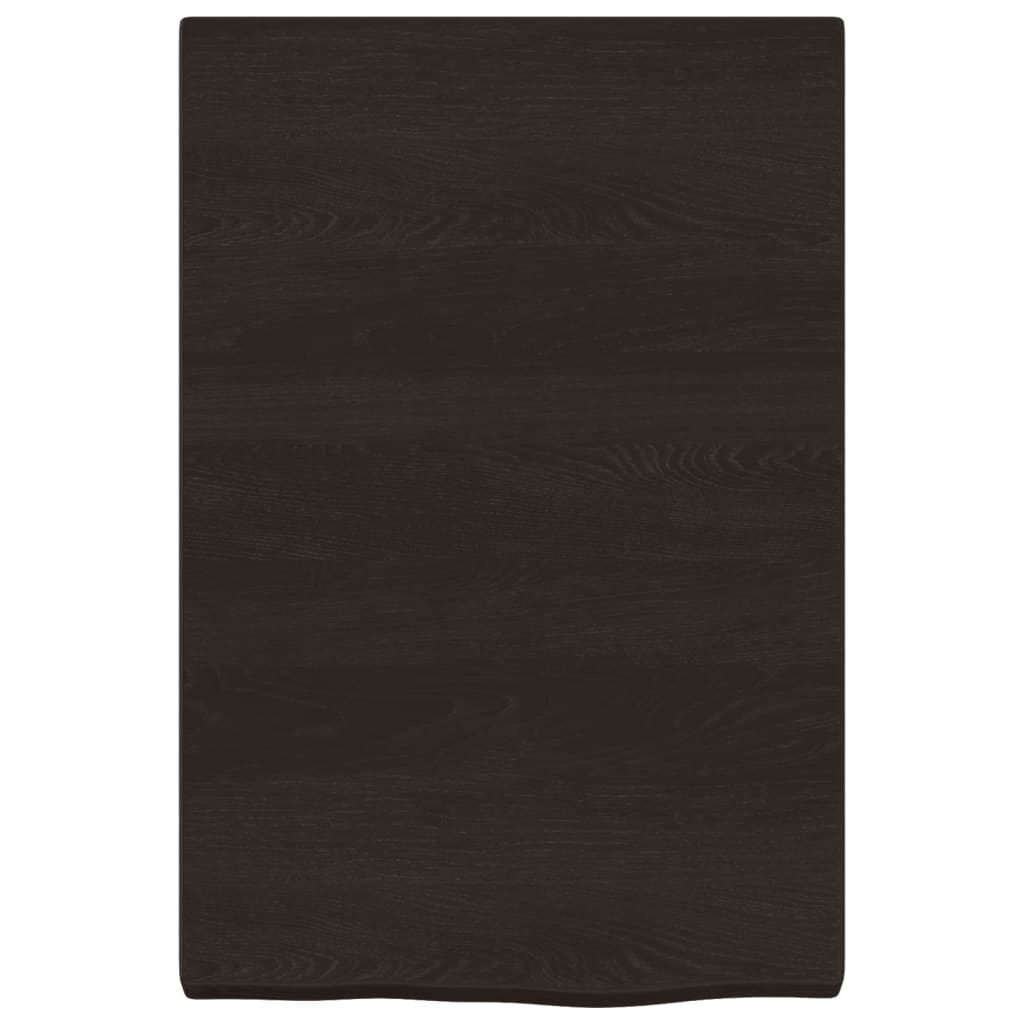 Vidaxx Waschtischplatte 40x60x (2-4) cm behandeltes Massivholz dunkelbraun
