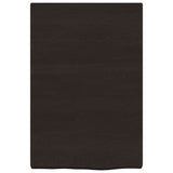 Vidaxx Waschtischplatte 40x60x (2-4) cm behandeltes Massivholz dunkelbraun