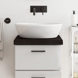 Vidaxx Waschtischplatte 40x60x (2-6) cm behandeltes Massivholz dunkelbraun