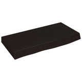 Vidaxx Waschtischplatte 60x30x (2-6) cm behandeltes Massivholz dunkelbraun