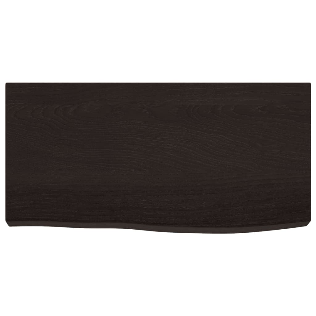 Vidaxx Waschtischplatte 60x30x (2-6) cm behandeltes Massivholz dunkelbraun