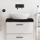 Vidaxx Waschtischplatte 60x30x (2-6) cm behandeltes Massivholz dunkelbraun