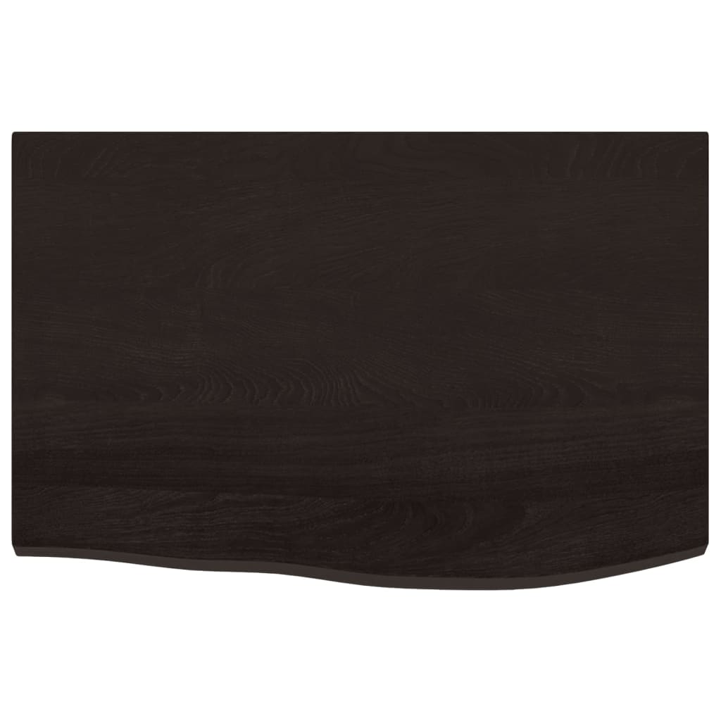 Vidaxl Washbasin Sheet 60x40x (2-4) CM Mada sólida tratada marrón oscuro