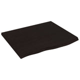 Vidaxx Waschtischplatte 60x50x2 cm, behandeltes Massivholz dunkelbraun