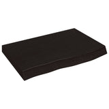 Vidaxx Waschtischplatte 60x50x (2-4) cm behandeltes Massivholz dunkelbraun