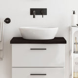 Vidaxx Waschtischplatte 60x50x (2-4) cm behandeltes Massivholz dunkelbraun