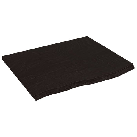 Vidaxx Waschtischplatte 60x50x (2-6) cm behandeltes Massivholz dunkelbraun