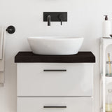 Vidaxx Waschtischplatte 60x50x (2-6) cm behandeltes Massivholz dunkelbraun