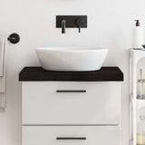 Vidaxx Waschtischplatte 60x60x (2-6) cm behandeltes Massivholz dunkelbraun