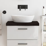 Vidaxl Washbasin Leaf 60x60x (2-6) cm Trattato in legno massiccio marrone scuro