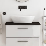 Vidaxl Washbasin Tabel 80x30x2 cm behandlet massivt træ mørkebrun