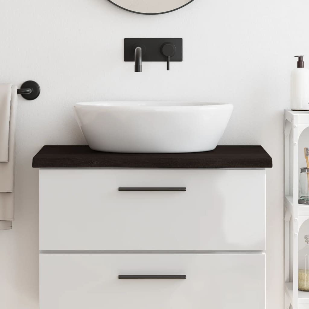 Vidaxl Washbasin Tabel 80x30x (2-4) cm behandlet massivt træ mørkebrun