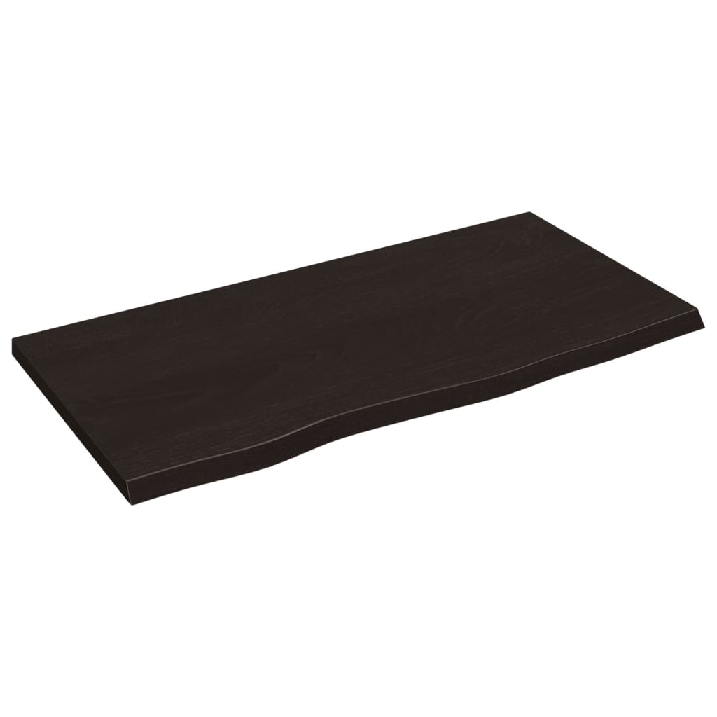 Vidaxx Waschtischplatte 80x40x2 cm, behandeltes Massivholz dunkelbraun