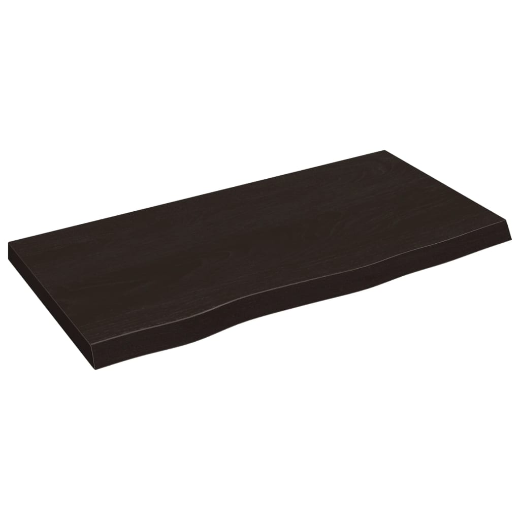 Vidaxx Waschtischplatte 80x40x (2-4) cm behandeltes Massivholz dunkelbraun