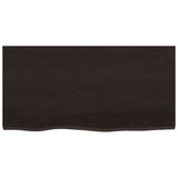Vidaxx Waschtischplatte 80x40x (2-6) cm behandeltes Massivholz dunkelbraun
