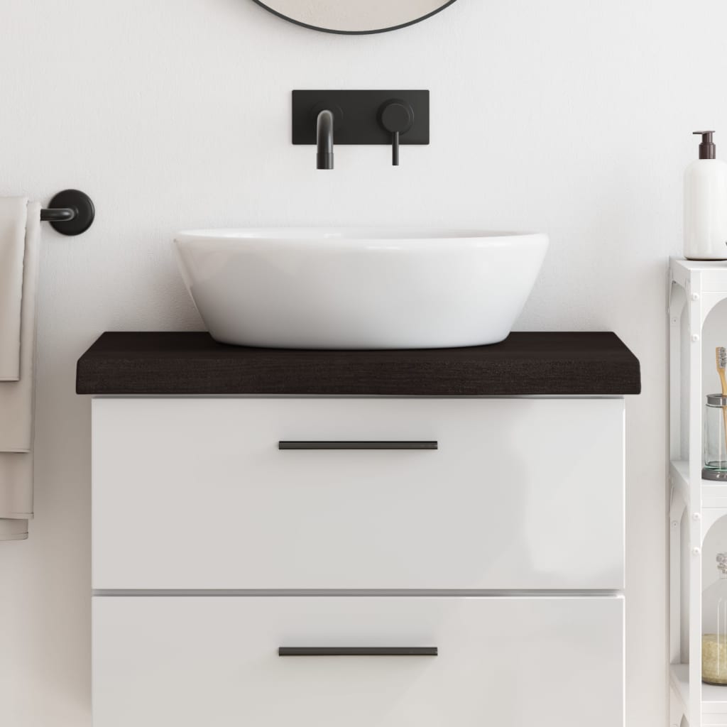 List vidaxl washbasin 80x40x (2-6) cm ošetřený z pevného dřeva tmavě hnědá