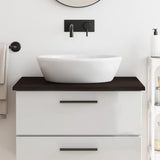 Vidaxl Washbasin Tabel 80x50x2 cm behandlet solid træ mørkebrun